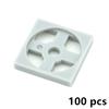 100Pcs MOC 2x2 Turntable Plates Building Block 3680 3679 Base with Top Compatible Assembles Classic Particles Educational Toys