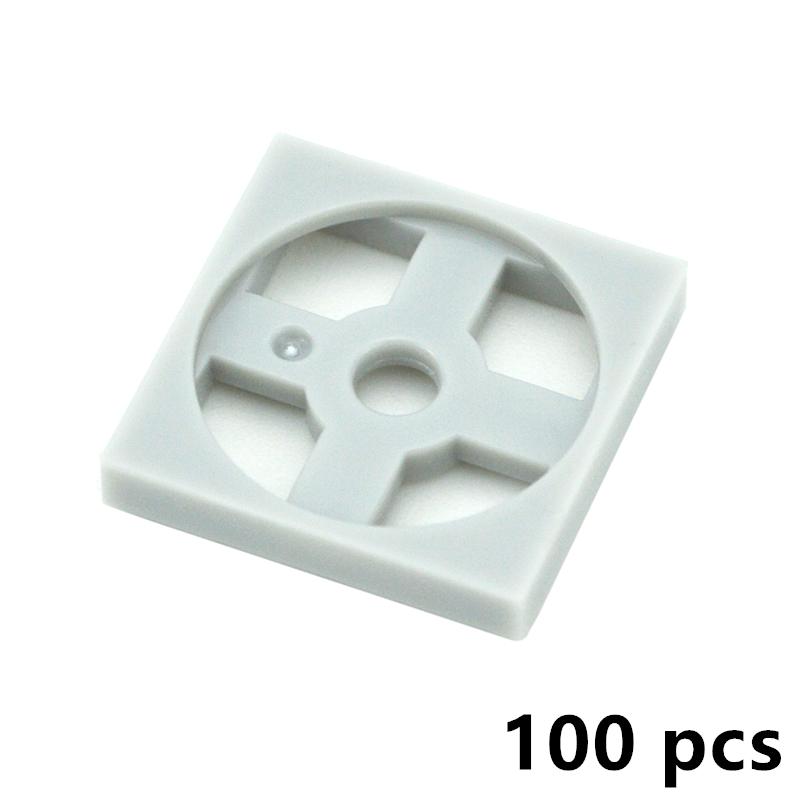 100Pcs MOC 2x2 Turntable Plates Building Block 3680 3679 Base with Top Compatible Assembles Classic Particles Educational Toys