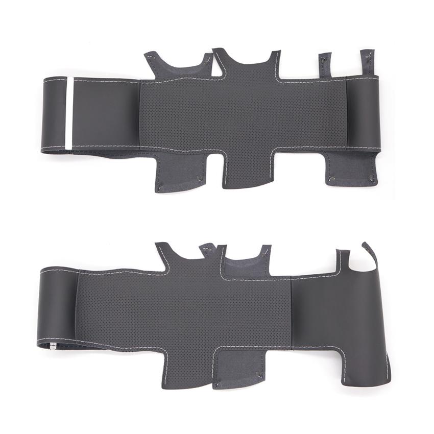 Schwarzes PU-Kunstleder, handgenähte Auto-Lenkradabdeckung für Peugeot 308 308 CC SW 2007-2015 RCZ 2010-2015 3008 5008 2009-2017