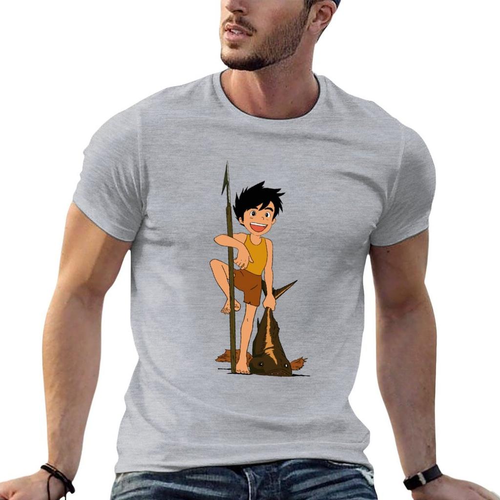 Conan Il Ragazzo del Futuro Illustrazione Fan Art T-shirt top t-shirt personalizzata dogana progetta la tua t-shirt bianca da uomo