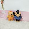 Cute Polices Bear Keychain Charm Unique Polices Bear Key Chain Soft Plush Keyrings Bag Decoration for Everyday Use