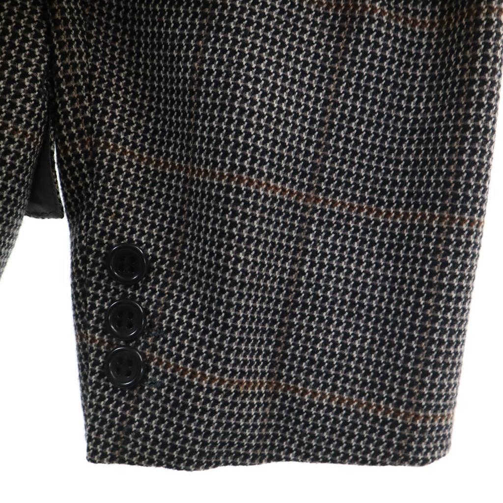YVES SAINT LAURENT 90s Old Check Pattern tailored jacket 98/88/175 gray Men's Used