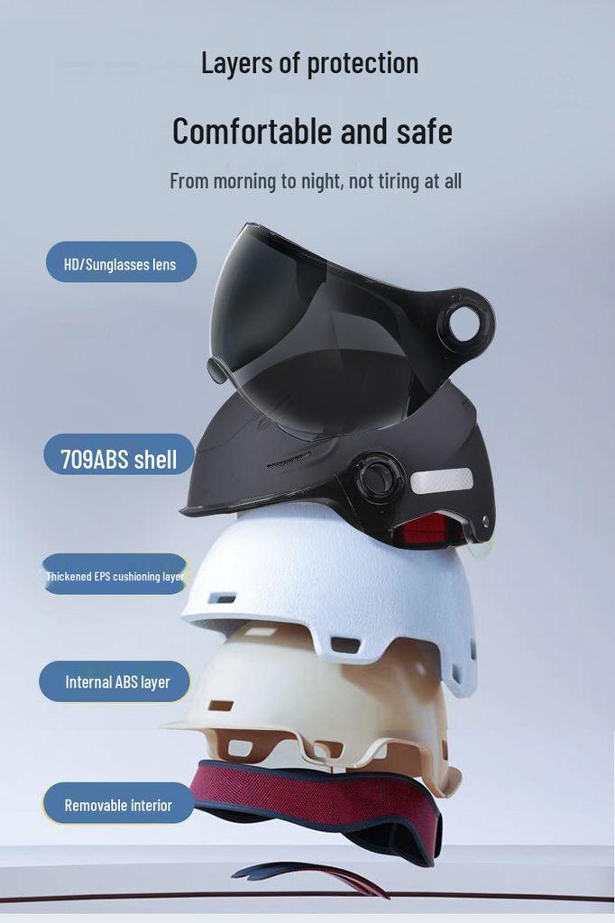 5XL National Standard Electric Vehicle Helmet - Extra Large, Sun-Protective, 70cm Circumference for Men and Women