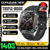 New Outdoors Durable Military Men Smart Watch 1400mAh battery 5ATM Swim LED flashlight+SOS Red Light Sports Call Smartwatch