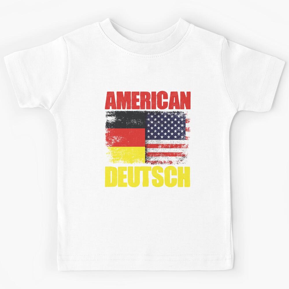 Patriotic American Deutsch German USA Flag For A Patriot Kids T-Shirt 100