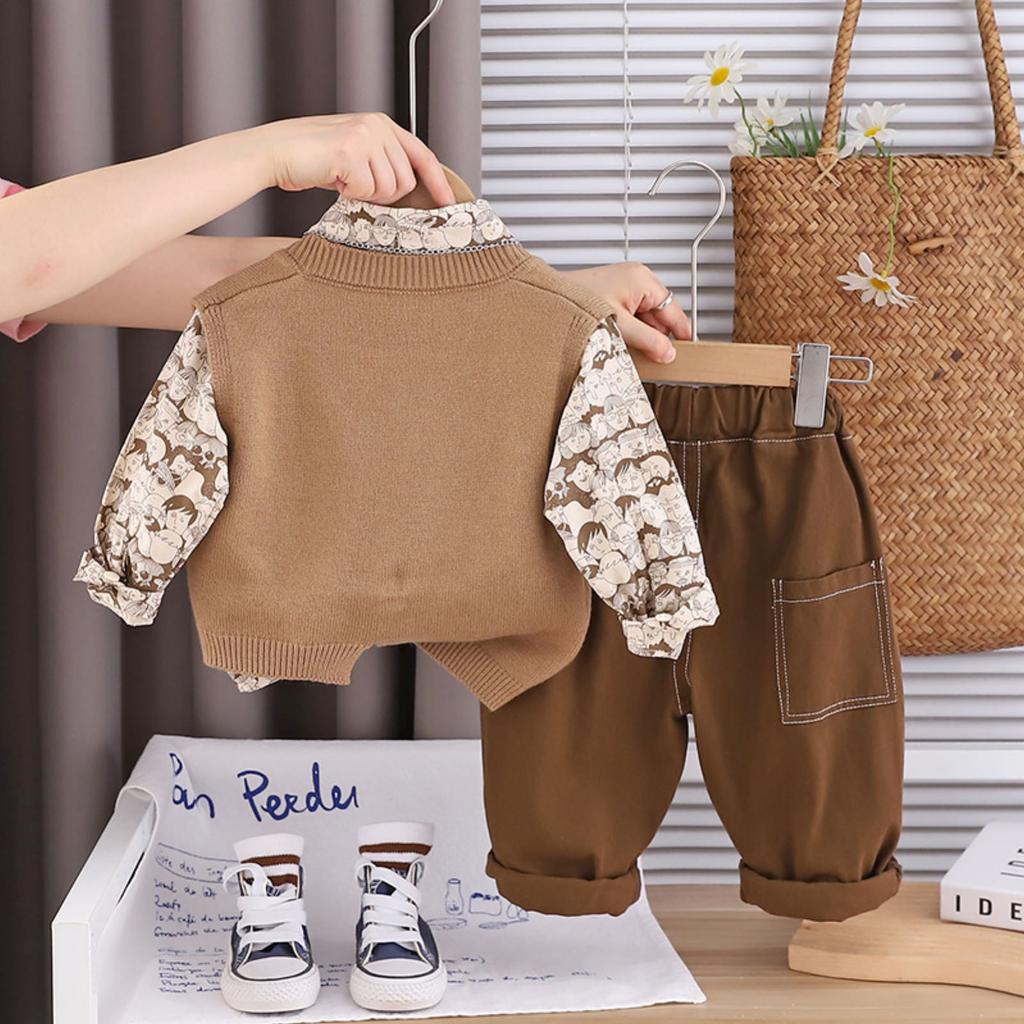 Kids Casual Long-Sleeve Set, Comfortable Daily Wear Outfits