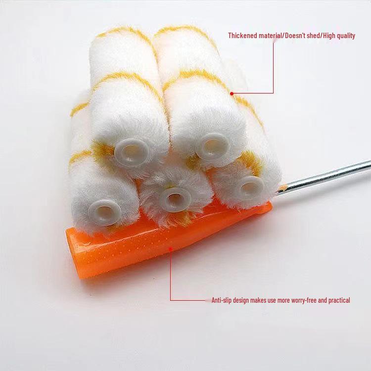 4-дюймовый мини-валик без ворса для нанесения латексной краски 10 Yellow Strips, No Handle