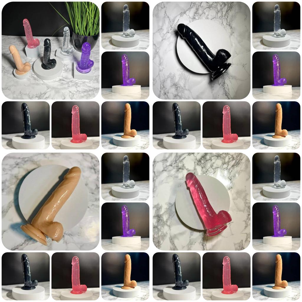 Premium Tpe Crystal Clear Dildo For Women Available In Multiple Sizes And Vibrant Colors For Satisfaction