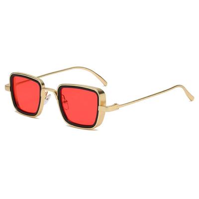 Square Metal Sunglasses Steampunk Retro Vintage UV400 Protection Fashion Unisex Glasses Brand Designer