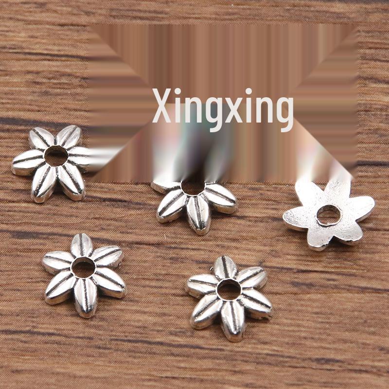 

Античні срібні роздільники-квіти: Багатостильовий, порожнистий дизайн для DIY браслетів та намист