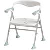 Foldable Shower Chair with Flip-Up Armrests, Shower Stool with Adjustable Height, Tool-Free Assembly, 136 Kg