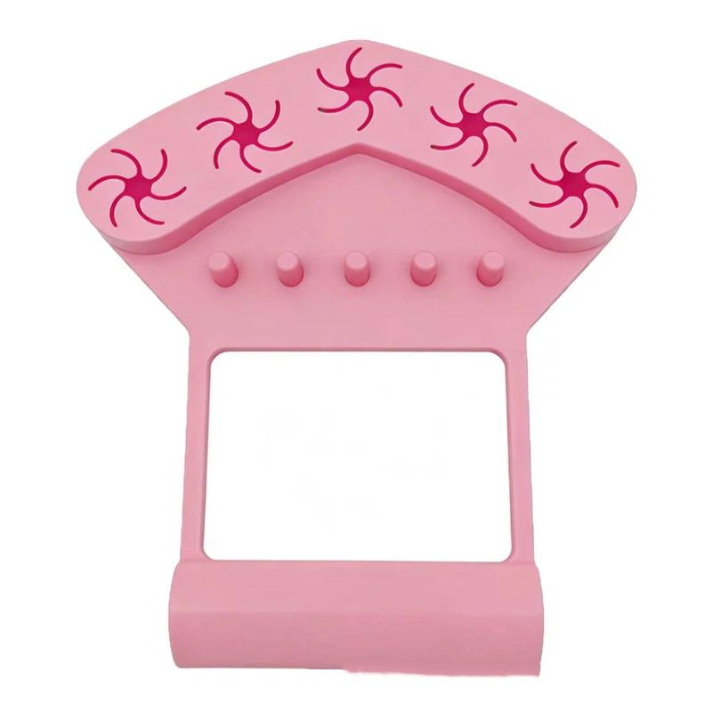 Soft Silicone Nail Arm Rest Non-Slip Hand Support Mat With Nail Polish Holder for Nail Techs Manicure Studio Use
