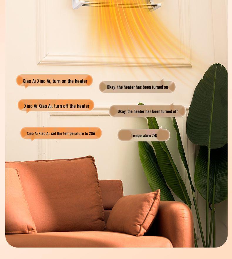 Wall-Mounted Fast Heater & Humidifier for Home and Bathroom - Dual Use for Wet & Dry