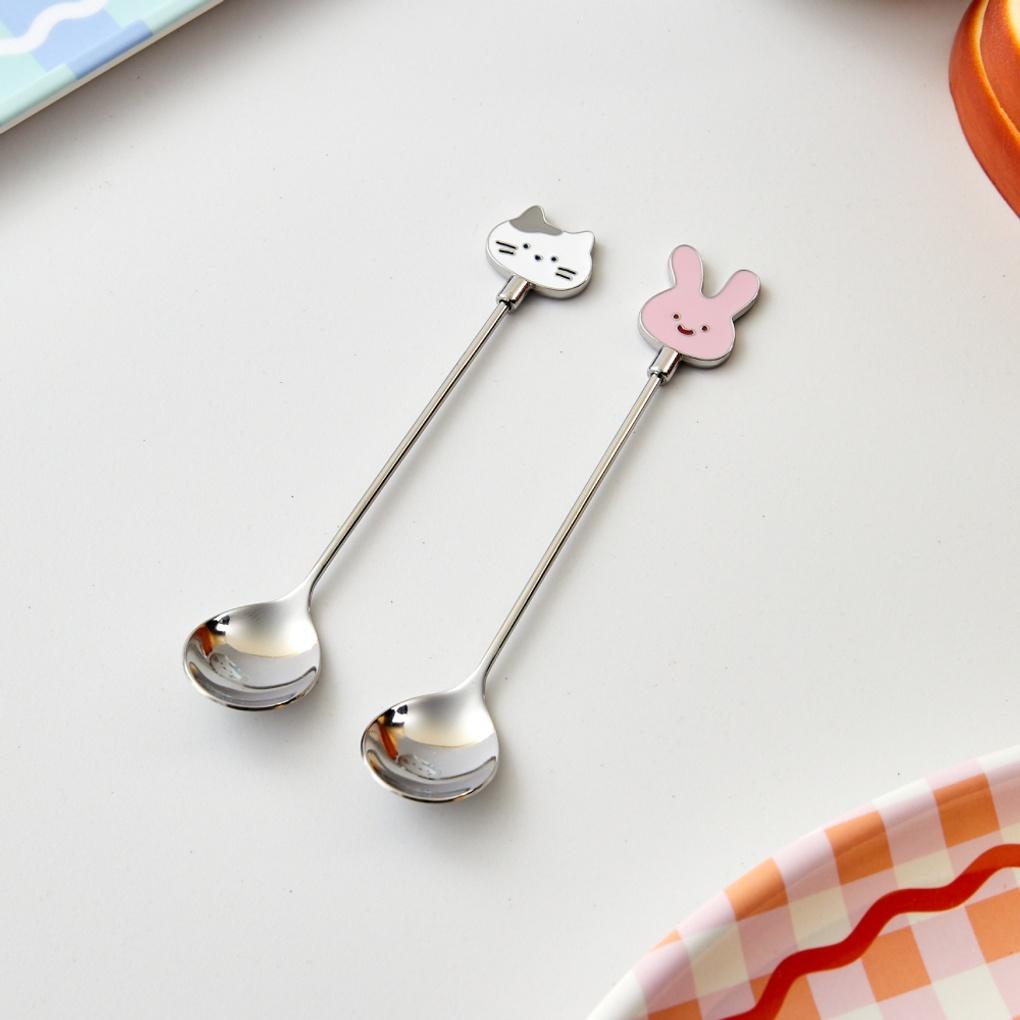 

Cute Milk Cat Scrabbit Teaspoon 2P SET_KT4124009