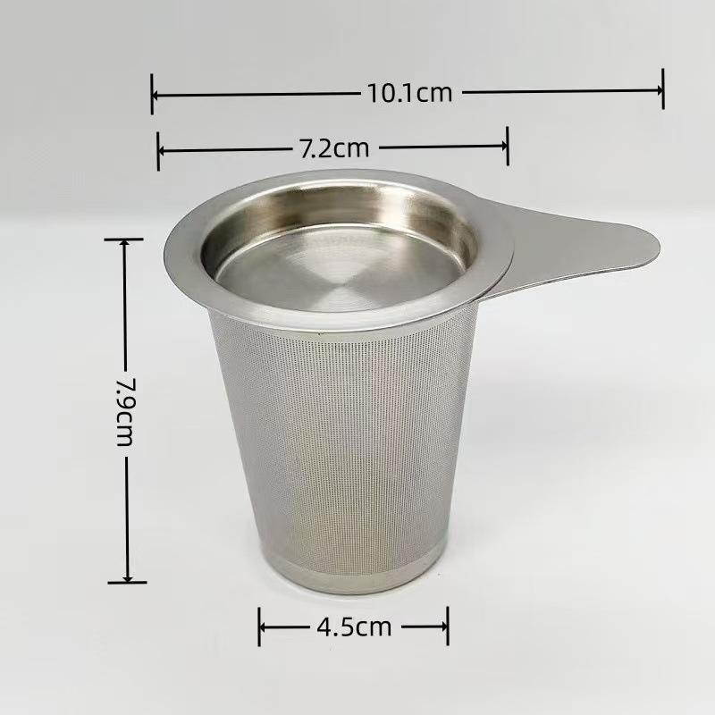 Double-Handle Stainless Steel Tea Infuser and Strainer Cup Net