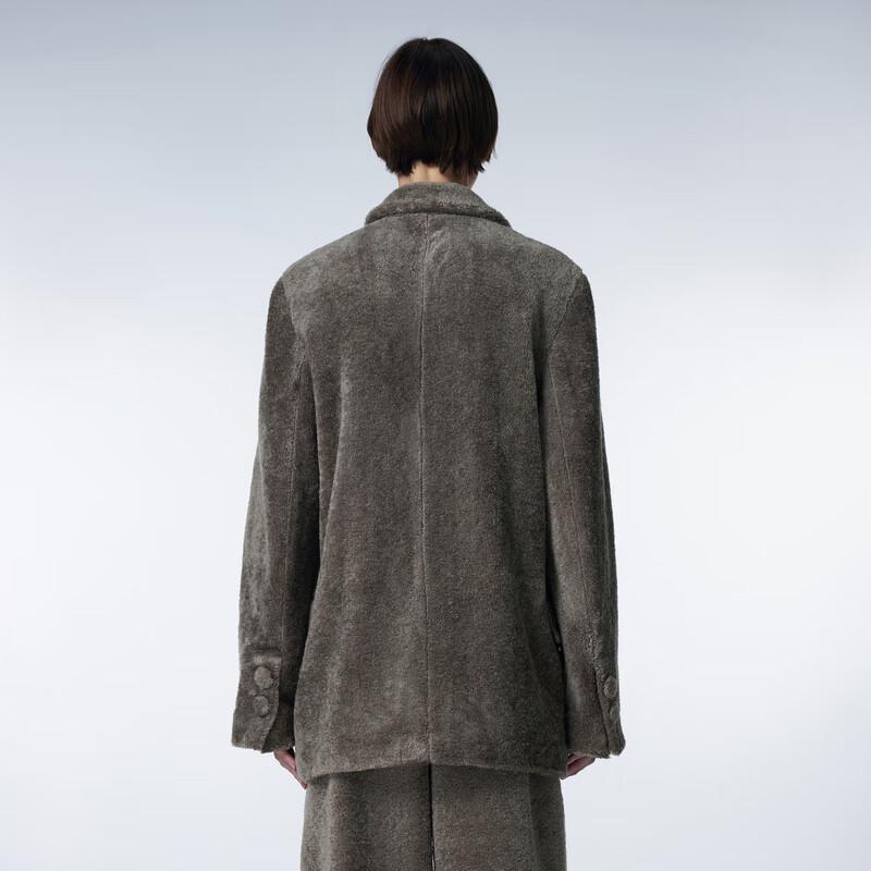 JNBY 23 Winter Faux Fur Loose Lapel Blazer