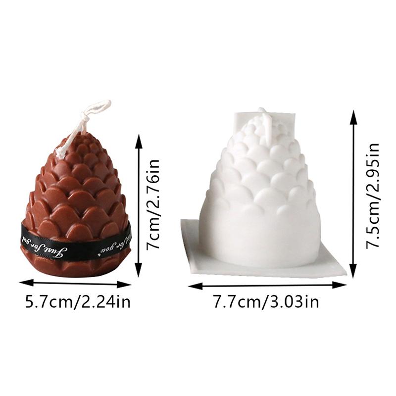3D šišky Silikonová forma pro kutilské formy na výrobu svíček Silikonová forma na vosk