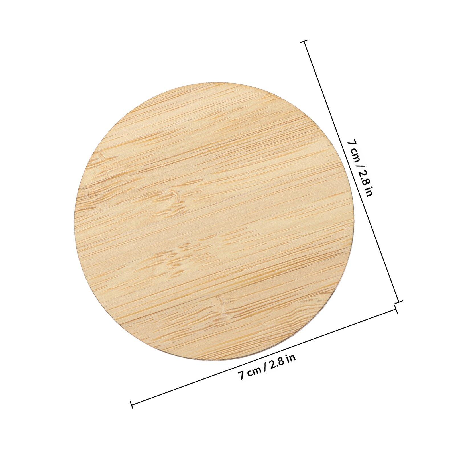 

20Pcs Round Unfinished DIY Painting Piece Bamboo Material Safe Supplies Decoration Hanging Tags Creative Art коричневий