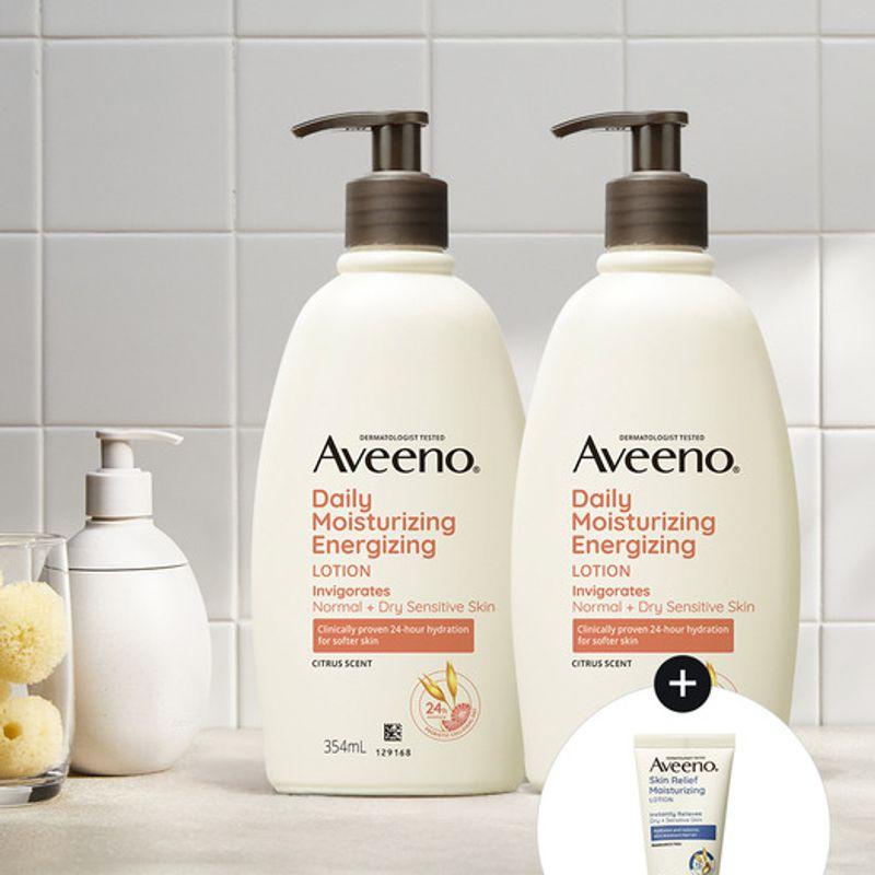 (Aveeno Daily Moisturizing Energizing Lotion 354mLx2 Energizing Lotion 354mlx2