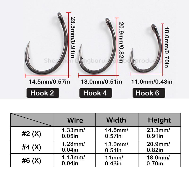 3pcs/pack Carp Fishing Accessories Ready Made Combi Spinner Rig Krank Hook Size 2 4 6 With Booms QC Swivel For Carp Fishing Terminal Tackle