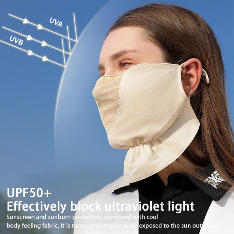 Women Sunscreen Mask Outdoor Breathable Anti-uv Driving Riding Face Mask Head Scarf With Adjustable