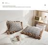 Ruijing Four Seasons Nordic Pom-Pom Chenille Knit Blanket & Cushion Set