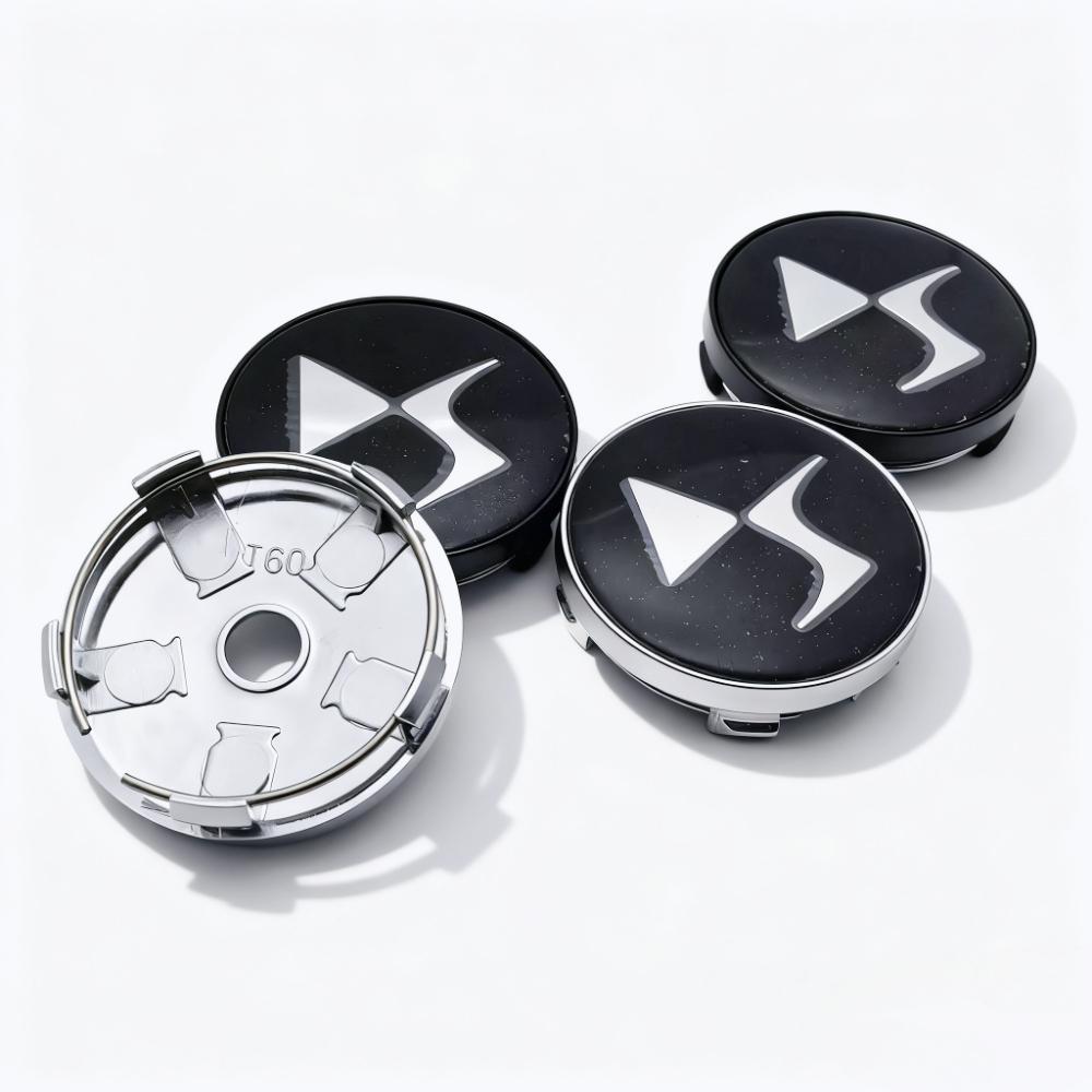 4 pezzi Emblema Logo DS Tappi Centrali Ruote Auto 60MM 56MM Mozzo Ruote Tappo Mozzo DS3 DS5 Coprimozzo Tappo Ruota Tappo Antipolvere Sostituzione Accessori Auto