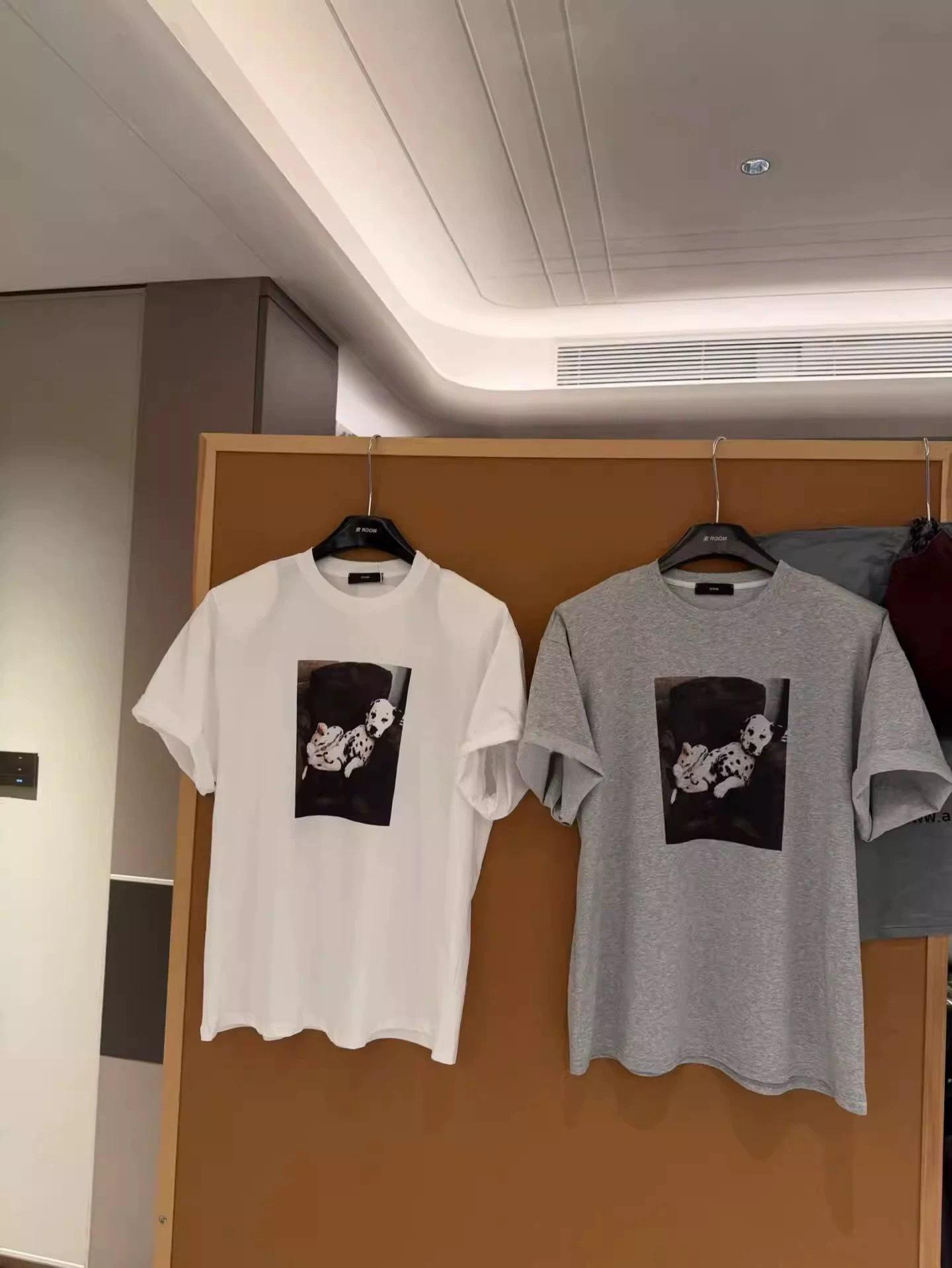 

South Korea Dongdaemun Summer Spotted Dog Cotton T-shirt - Women s Casual, Loose Fit, Age-Reducing, Short Sleeves L