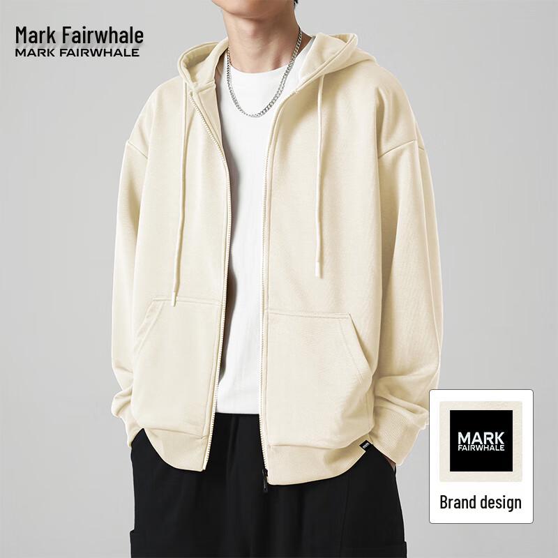 Mark Hua Fei Men's American Style Hooded Cardigan Sweatshirt