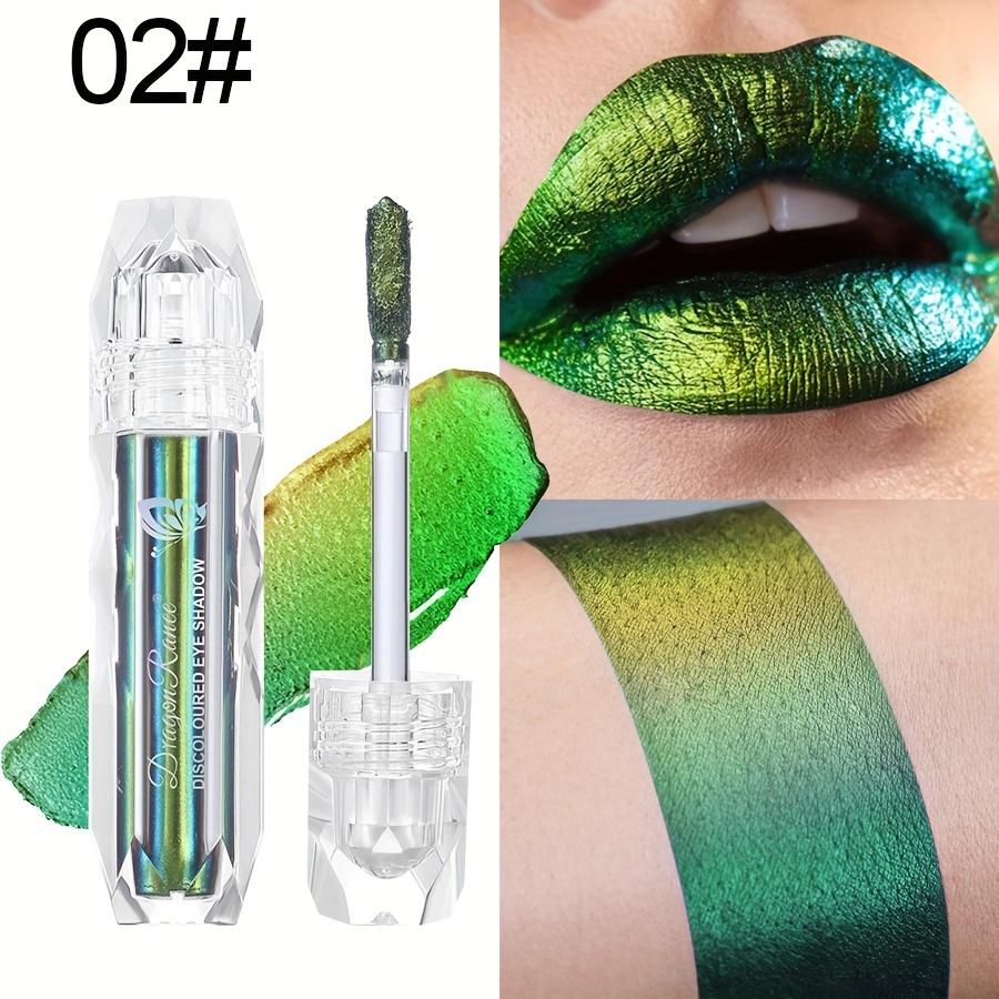 9-Color Chameleon Metallic Lip Gloss Lip Glzae High Shine Long-Lasting Lipstick Coral Tones for Stage & Halloween Makeup