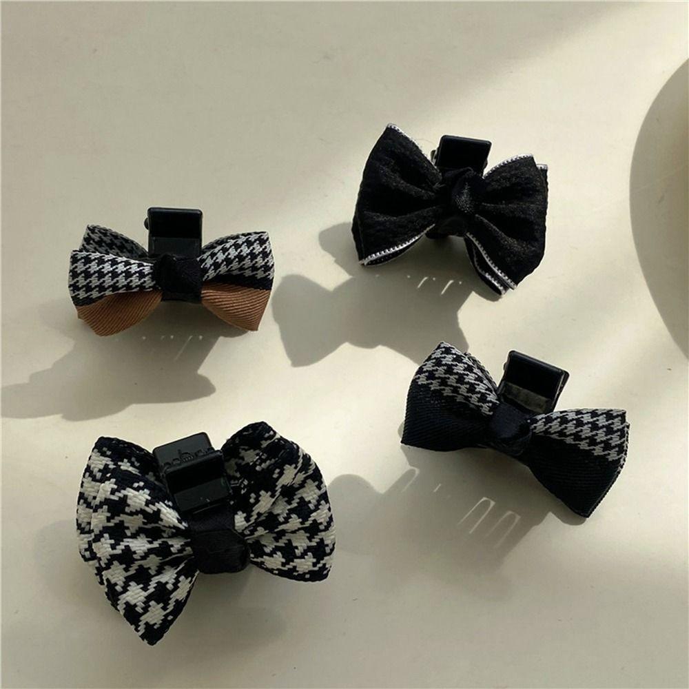 Shark Clip Houndstooth Korean Style Headwear Mini Hair Claw Small Grab Clip Female Hair Accessories