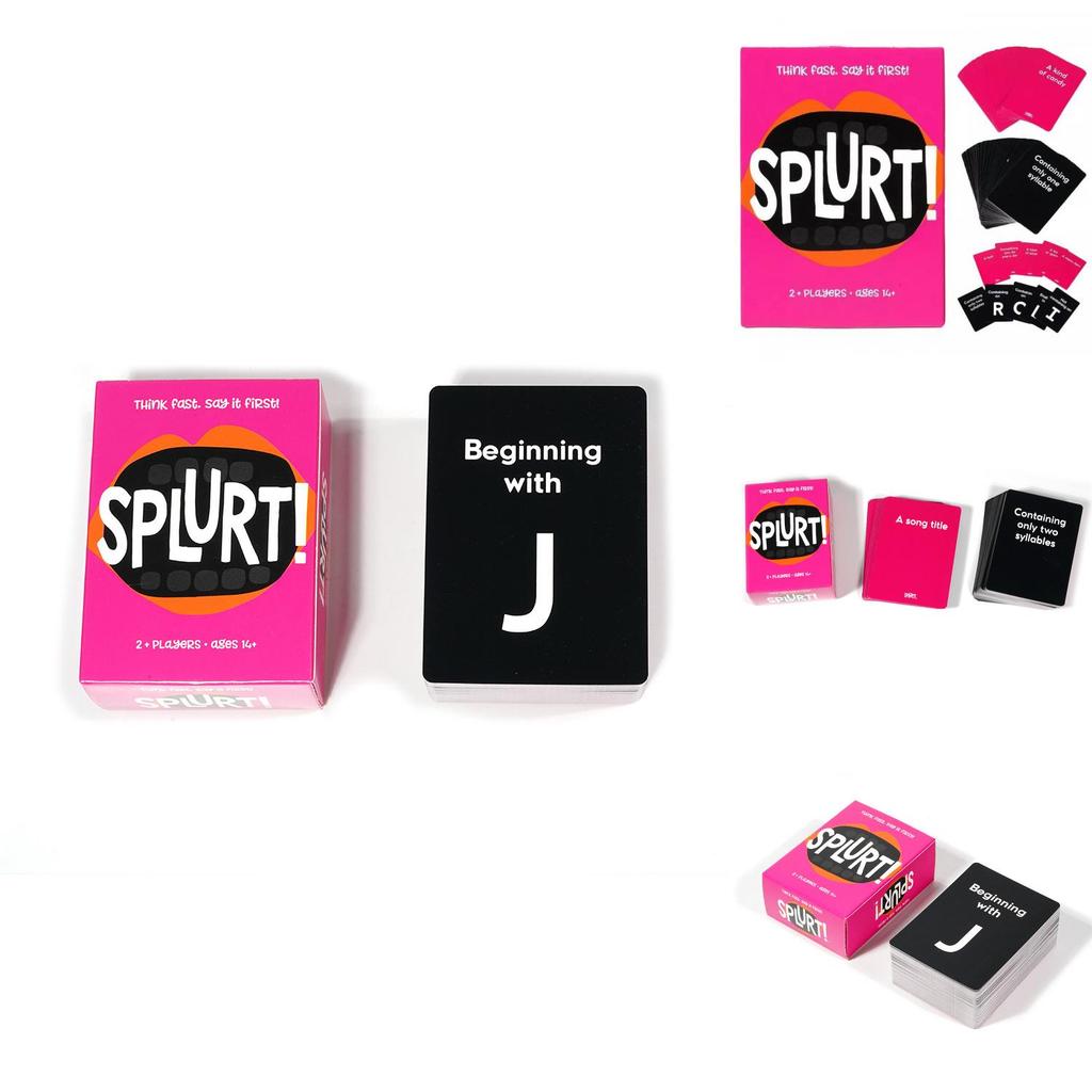 Splurt! Engaging Card Game Designed For Rapid Naming Skills Enhancing Social Interaction
