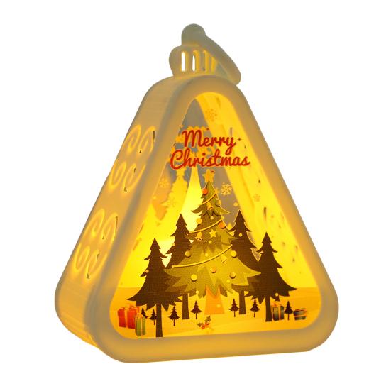 Christmas Retro Night Light Vintage Ambient Wind Lights Luminous Window Tabletop Ornaments for Bedroom Desktop Decor