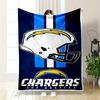 Los Angeles Chargers Helmet Design Blanket Flannel Blanket for Bedroom, Living Room, Sofa, and Nap Sofas.