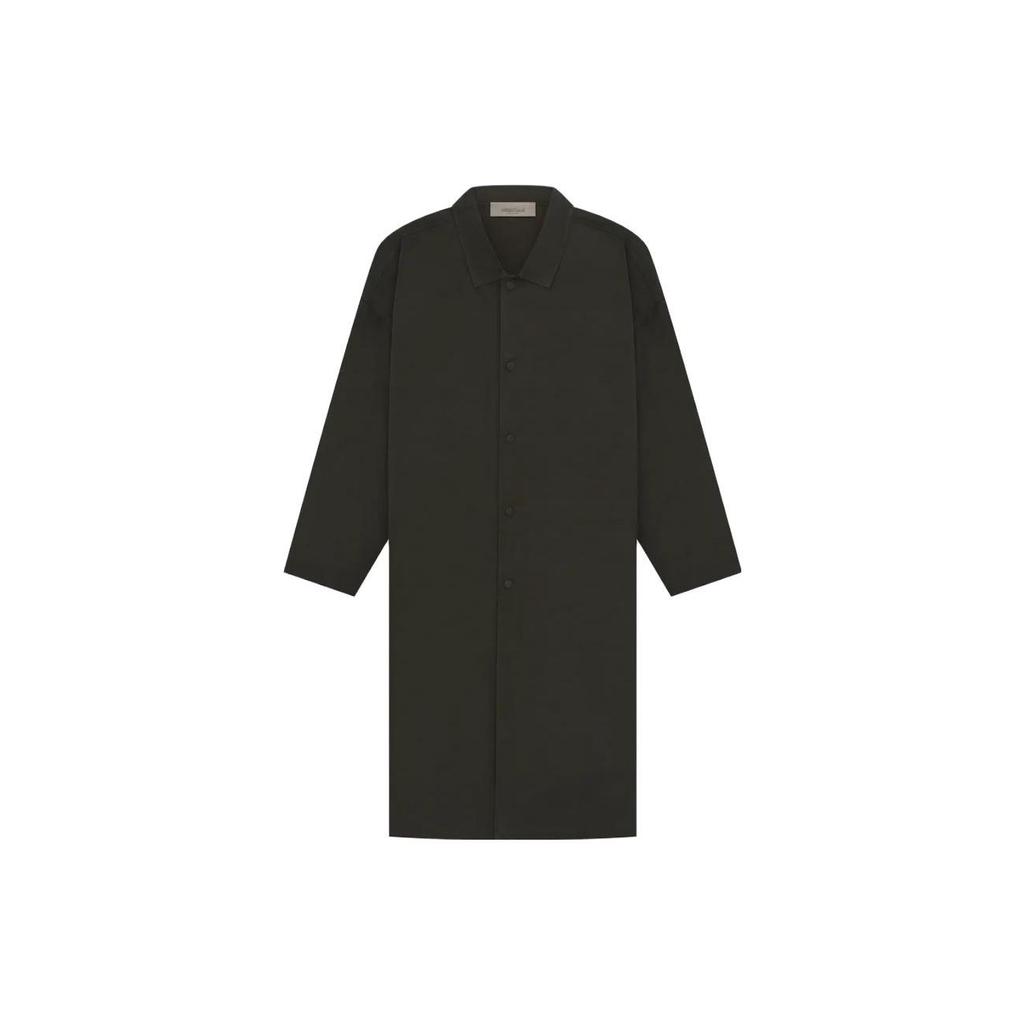 Fear of God Essentials SS23 Long Coat Men Outerwear Off-Black FOG-SS23-049