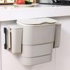 Hanging Trash Can with Lid Large Capacity Wall Mounted Garbage Can for Kitchen Cabinet Bathroom Light Gray