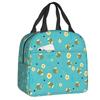 Sunflower With The Light Of Stars Insulated Lunch Tote Bag for Women Floral Cooler Thermal Food Lunch Box Kids School Children