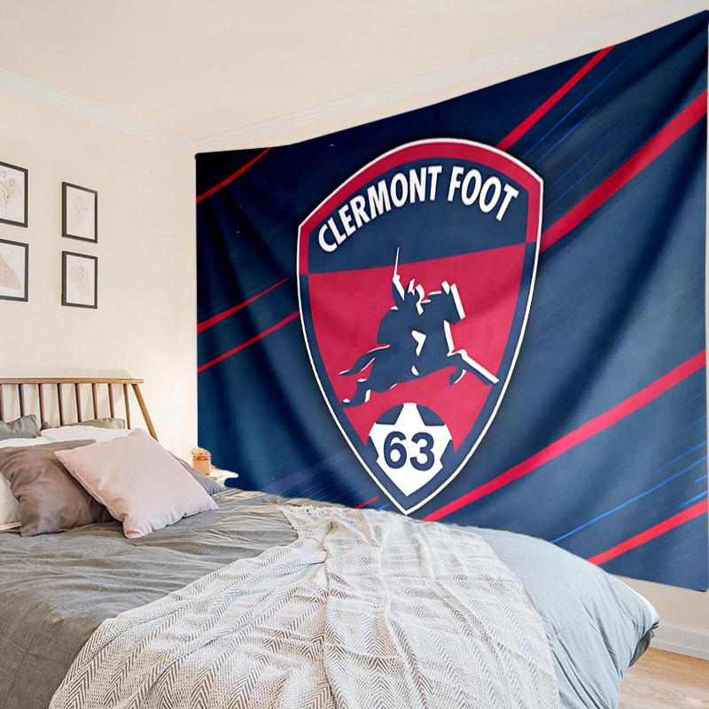 Clermont Foot Crest Design Tapestry, Unique Design Tapestry, Wall Decor for Bedroom,Livingroom, Playroom,Heartwarming Fan Holiday Gifts