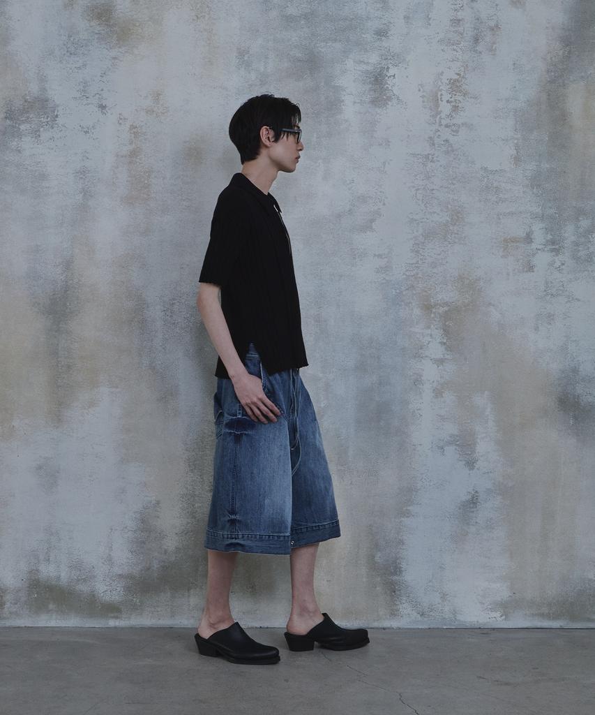 PARADIGMFILM [Ep.02] Double Collar Half Zip Knit (Black)