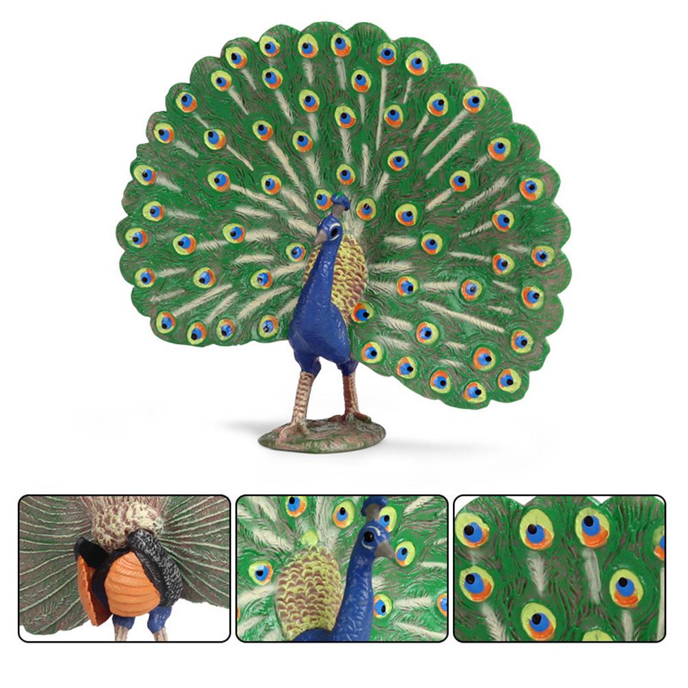 Peacock Model Highly Simulation Home Office Decoration Ornament Children ToyPeacock Model