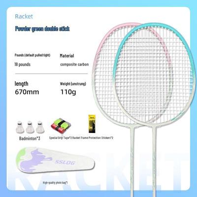 Saisilon Full Carbon Badminton Racket Set