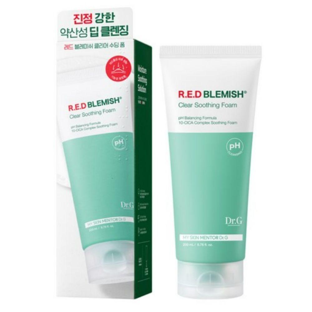 Dr.G Mild Acidic Red Blemish Clear Soothing Foam Gentle Cleansing & Calming Face Wash 200ml