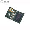 CONTACT'S Genuine Leather Travel Wallet with Passport Holder RFID Blocking Business Credit Card Holder Anti-lost Purse
