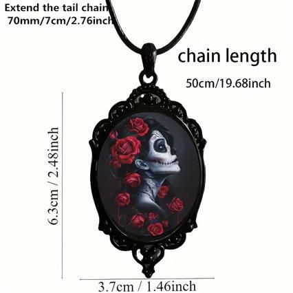 Pendant Time Retro Dark Necklace