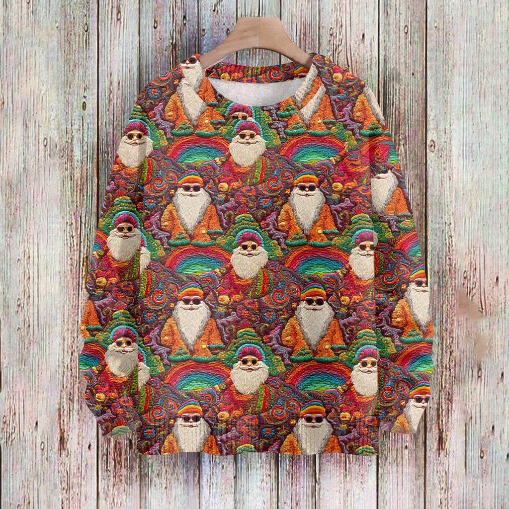 Weihnachts-Sweatshirts für Damen, Strickpullover, süßes Hemd, Herbst, Rundhalsausschnitt, Pullover, Tops