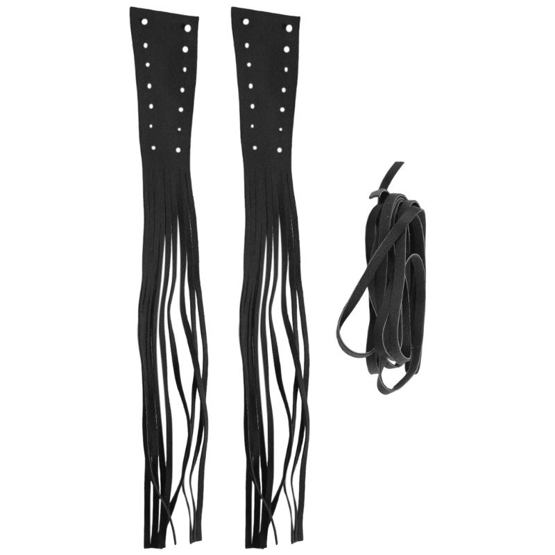 Kryty motocyklových brzdových pák 16palcový BikerPU spojka s dlouhými střapci pro příslušenství k obložení motocyklů CruiserChopper