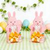 Easter Bunny Paper Card Candy Bag Cute Rabbit Chocolate Cookie Holder Packaging Bag for Easter Birthday Party Candy Dessert Wrapping Supplies