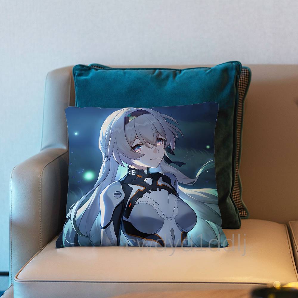 HHonkai Star Rail Firefly Cushion Cover Pillow Cover Decor Pillowcase Printed Cushion Case For Couch