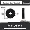 Aluminum Alloy Hand-Tightened Knurled Nut Adjustment Lock Gauge M3-M8
