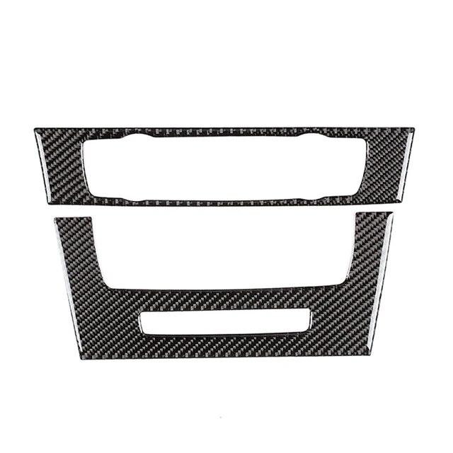 Real Carbon Fiber Car Styling Interior Center Control CD Panel Rahmen Abdeckung Trim Für BMW 3 Serie E90 E92 E93 2005 - 2011 2012
